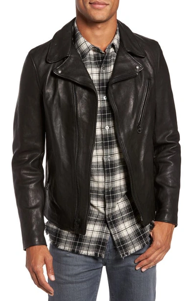 Schott Men's Lambskin Leather Jacket In Black