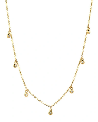 Zoe Lev Jewelry Drop Bezel Diamond Necklace In Gold