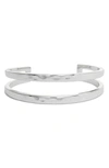 Kendra Scott Zorte Double-band Cuff Bracelet, Size S/m In Silver