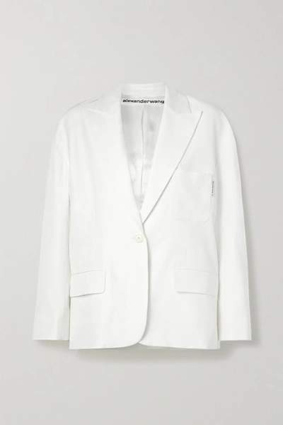 Alexander Wang Oversized Sweatshirt Blazer In White