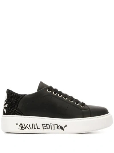 Philipp Plein Skull Crystal Low-top Trainers In Black