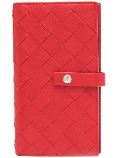 Bottega Veneta Intrecciato Woven-style Iphone X Case In Red