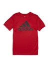 Adidas Originals Kids' Adidas Big Boys Short Sleeve Aeroready Performance Logo T-shirt In Scarlet