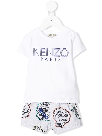 Kenzo Boys' Cotton Logo Tee & Printed Shorts Set - Baby In White