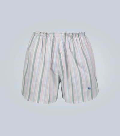 Etro Striped Boxer Shorts In Multicoloured