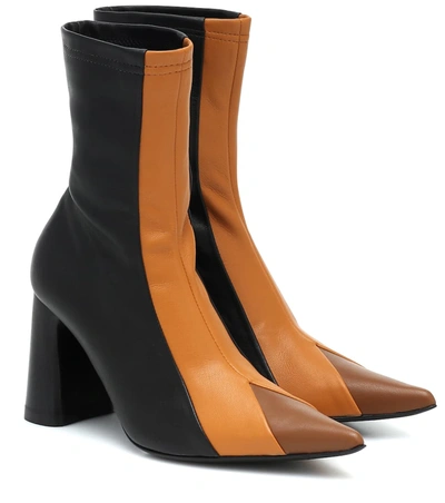 Ellery Helga Leather Ankle Boots In Black