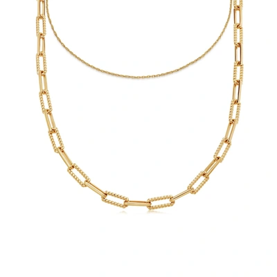 Missoma Coterie Chain Choker Necklace Set 18ct Gold Plated