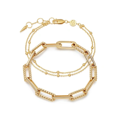 Missoma Coterie Chain Bracelet Set 18ct Gold Plated Vermeil