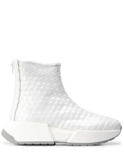 Mm6 Maison Margiela Mm6 Trainer High Pluriball In White