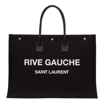 Saint Laurent Black Rive Gauche Noe Tote In 1070 Nerobi