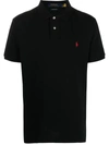 Polo Ralph Lauren Logo-embroidered Polo Shirt In Black