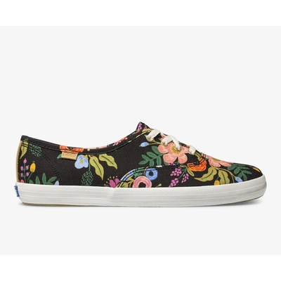 Keds X Rifle Paper Co. Champion Lively Floral In Black