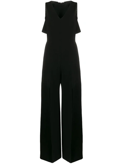 Stella Mccartney Cutout Back Flared Jumpsuit In Black