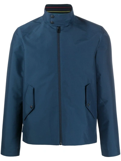 Ps By Paul Smith Long Sleeve Zip Up Jacket In Blue