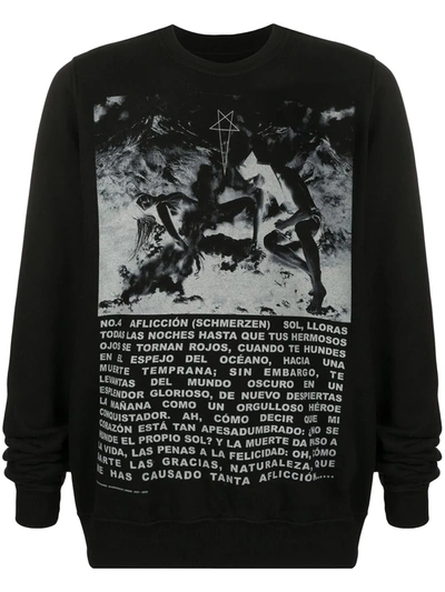 Rick Owens Drkshdw Bold Print Jumper In Black