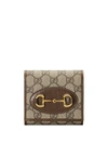 Gucci 1955 Horsebit Medium Wallet In Neutrals