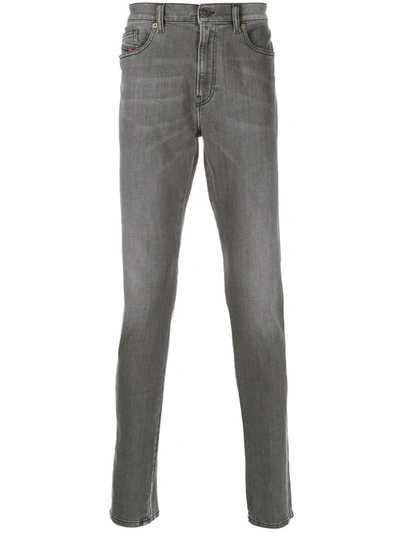 Diesel Mid Rise Slim-fit Jeans In Grey