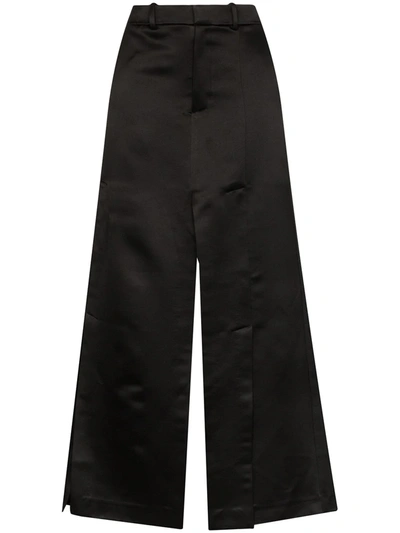 A.w.a.k.e. Slit-detail Maxi Skirt In Black