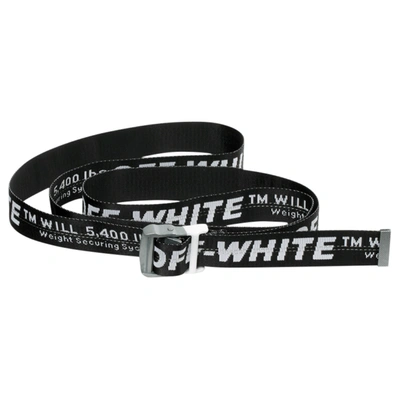 Pre-owned Off-white Exclusive Industrial Belt (ss19) Black/white