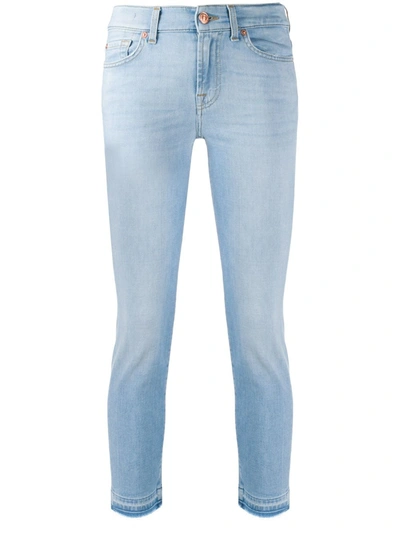 7 For All Mankind Roxanne Ankle Mr Blue Eyes Jeans - Atterley In Brooks