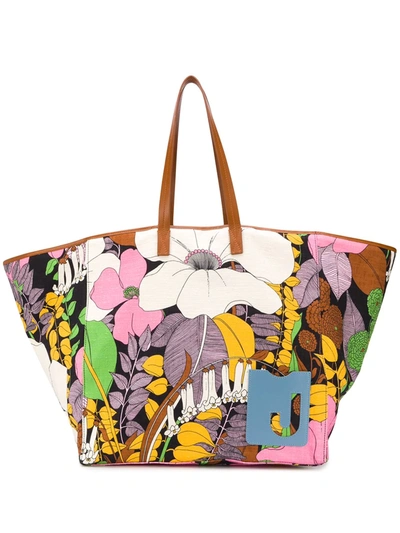 La Doublej Big Mama Floral Print Tote Bag In Big Flower