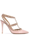 Valentino Garavani Rockstud 100mm Pumps In Pink