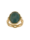 Goossens Oval Cabochons Ring In Blue