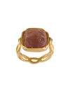 Goossens Square Cabochons Ring In Pink