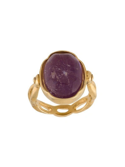 Goossens Oval Cabochons Ring In Purple