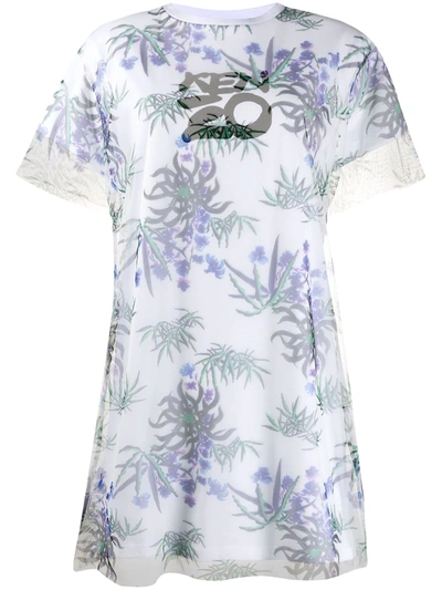 Kenzo Sea Lily T-shirt Dress In White
