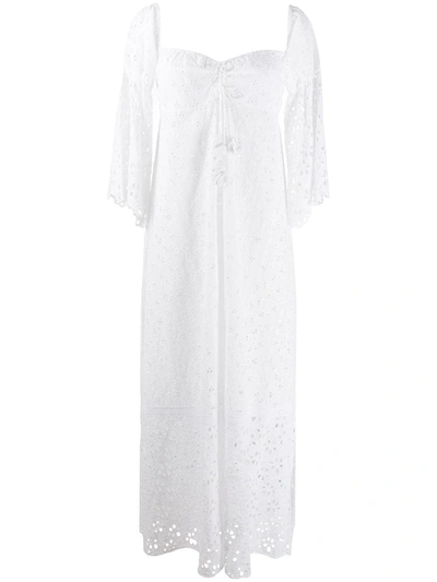 Anjuna Broderie Anglaise Maxi Dress In White