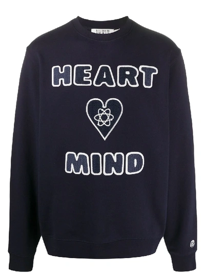 Billionaire Boys Club Slogan Heart Print Sweatshirt In Blue