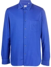 Aspesi Buttoned Cotton Shirt In Blue