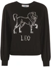 Alberta Ferretti Long-sleeve Leo T-shirt In Black