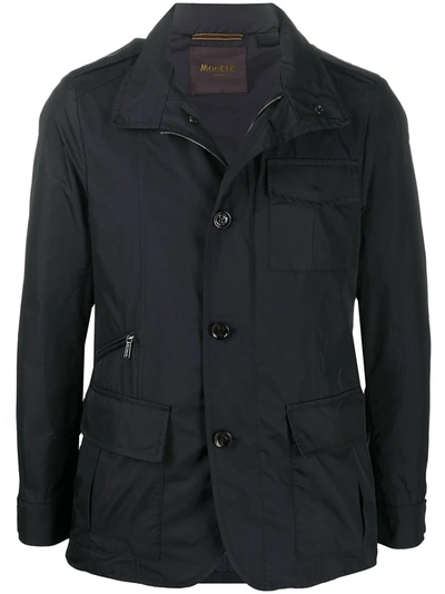 Moorer Slim-fit Shell Jacket In Blue