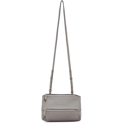Givenchy Grey Mini Pandora Bag In 058 Pearl