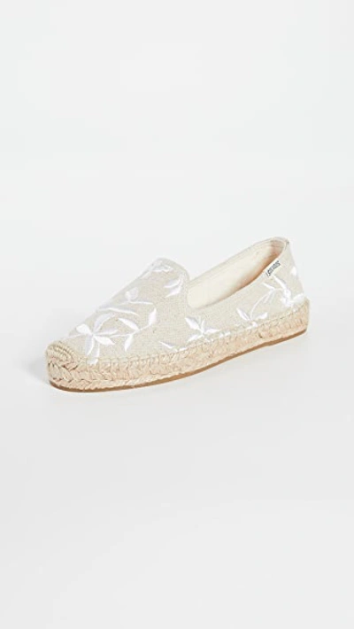 Soludos Shiloh Embroidered Espadrilles In Sand