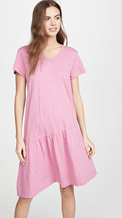 Wilt Drop Torso Slant Hem Dress In Azalea