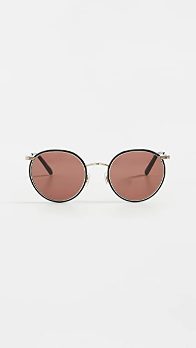 Oliver Peoples Casson Sunglasses In Soft Gold/black