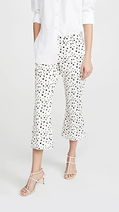 Silvia Tcherassi Romelio Dot Capri Pants In White/ Black