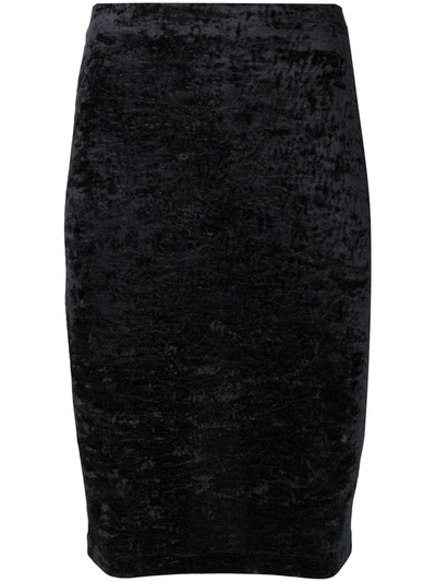 Balenciaga Cycling Crushed-velvet Mini-skirt In Black