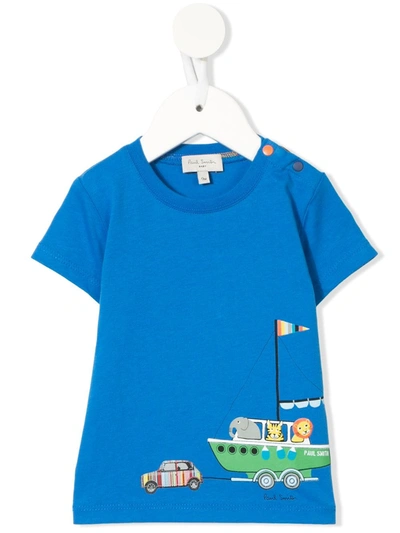 Paul Smith Junior Babies' Graphic Print T-shirt In Blue