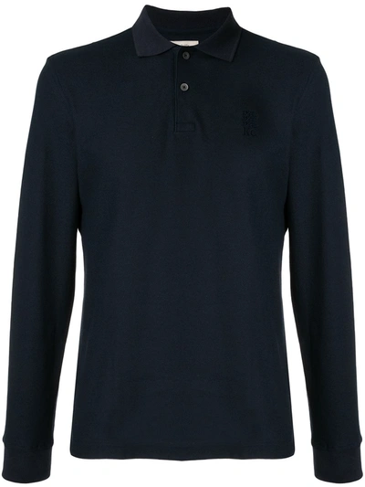 Kent & Curwen Three Lions Polo Shirt In Blue