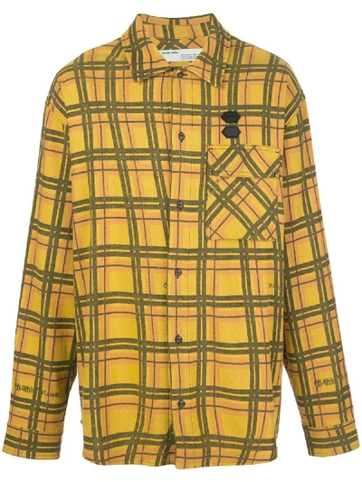 Off-white Checked Arrows Detail Shirt In Yellow