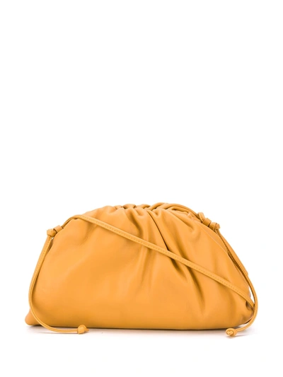 Bottega Veneta Orange Mini Pouch Leather Bag In Orange