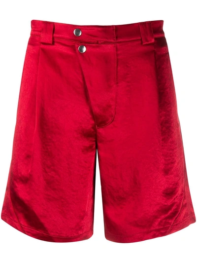 Kiko Kostadinov Straight-leg Bermuda Shorts In Red