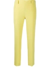 Alberto Biani Cropped Slim-fit Trousers In Yellow