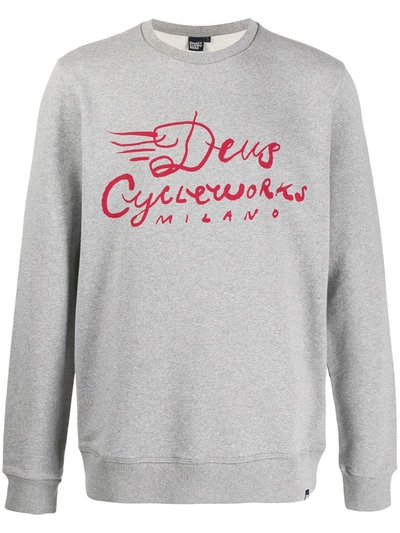 Deus Ex Machina Logo Printed Sweatshirt In Grey