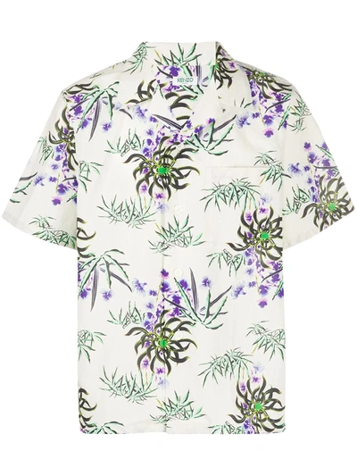 Kenzo All-over Print Shirt In Neutrals