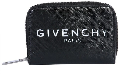 Givenchy Card Holder With Logo In Nero